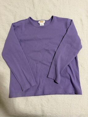 Talbots Long-Sleeve Crewneck Shirt - Lavender Purple